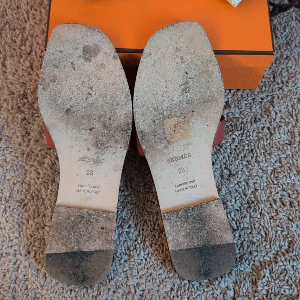 Hermes Oran Orange Brulee Size 38 - Picture 5 of 14